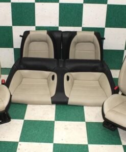 15′ Mustang Coupe Beige Dual Power Heat Cool Buckets Backseat Seats Set