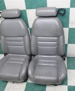Buy 1998 Ford Mustang Gray Leather Front Bucket Seats – Power/Manual Pair with Headrests.